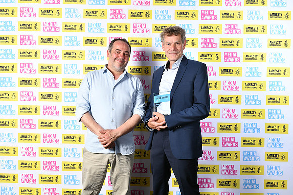 Amnesty Awards 25 - Broadcast News Award - Lutfi Abu-Aun, Olivia Chan, Michael Herrod.jpg