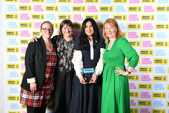 Amnesty Awards 25 - Radio & Podcasts Award - In Photo - Gemma Ashman - Monica Whitlock - Asal Latifi - Penny Murphy1